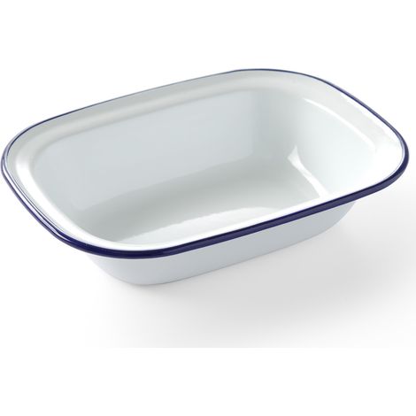 Plato rectangular esmaltado en blanco de 215x160 mm, Hendi 621219 (1/2)