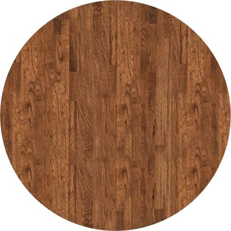 Encimera Marrón claro Ø 90 x 2.5 cm Madera de roble sólida vidaXL