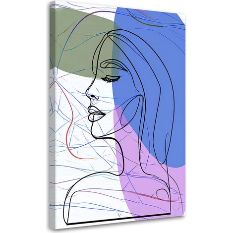 Tableaux, Portrait linéaire d'une femme,30x45 (1/4)