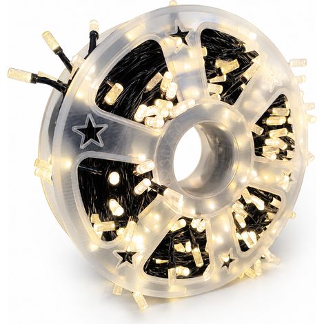 Guirlande LED Solaire Rechargeable Blanc Chaud, 240 LED Bulles Cristal, 8 Modes, Étanche, Batterie 2400 mAh (1/5)
