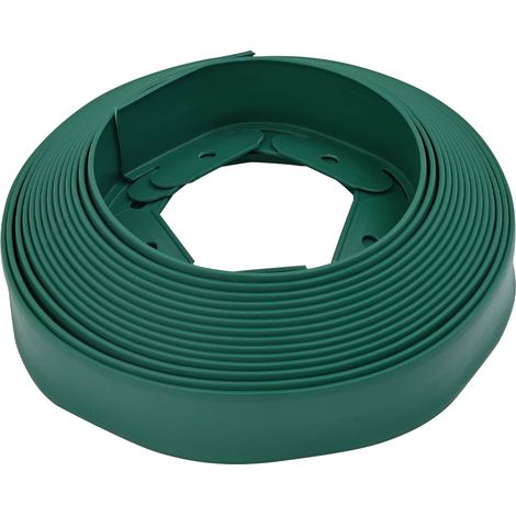 Borduras para césped Verde 1000 x 4 x 5 cm Plástico vidaXL