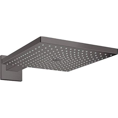 Hansgrohe Raindance E - Soffione doccia E 300 con braccio, 1 getto d'acqua, cromo nero spazzolato 26238340 (1/4)