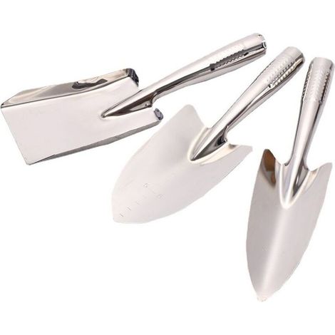 Ensemble D'outils de Jardinage, 3 Pièces Outils de Jardin en Acier Inoxydable avec Pelle à Main, Pelle Pointue, Fourche à Main et bêche, Outils de Jardinage Durables pour Hommes et Femmes (1/4)