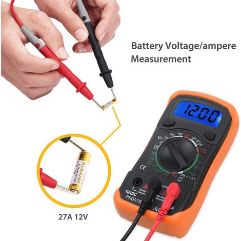 Multimètre Numérique XL830L 2000 Comptes Mini Multimètre Testeur de Pile Courant Tension AC DC Résistance Buzzer Transistor Voltmètre Ampèremètre avec écran LCD Rétroéclairé, (1/5)