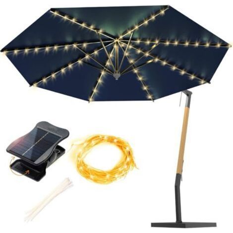 Lampes solaires d'extérieur, imperméables, à énergie solaire, sans fil, 8 modes, LED, pour tente de plage, camping, jardin, fête, décoration (blanc chaud) (1/5)
