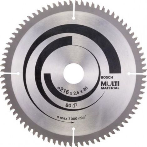 Bosch Accessories Multi Material 2608640447 Lama circolare in metallo duro 216 x 30 x 2.5 mm Numero di denti: 60 1 pz.