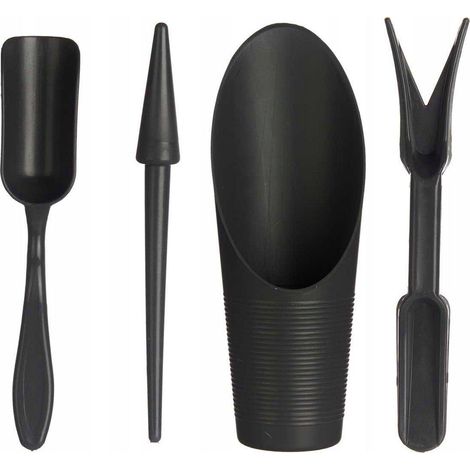 Ibergarden Gartenpflege-Set schwarz 3 Stück