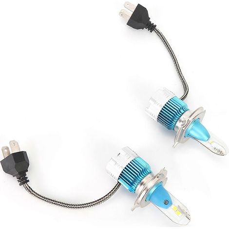 2 feux antibrouillard LED Mi2 6000LM ultra-lumineux, étanches IP67, 30W, pour phares H4 6500K