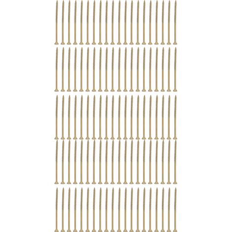100 vis à tête fraisée ronde T25 à denture demi-étoile pour le travail du bois, 4,8 x 89 mm (1/5)