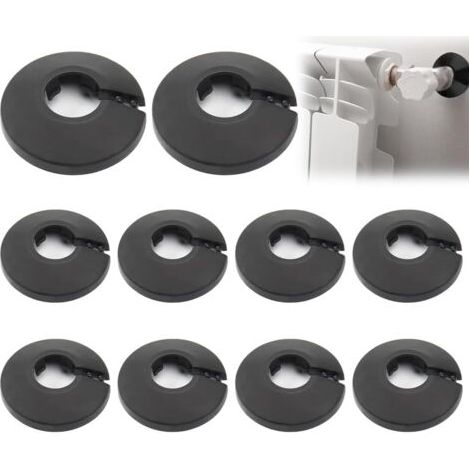 PA 10 Stück einzelne Heizkörperrosetten, Heizkörperrosette, Heizkörperrohrabdeckung, Heizkörperrohrschellen, Wandlochabdeckung, Boden für Wasserheizungsrohr, 16 mm (1/5)