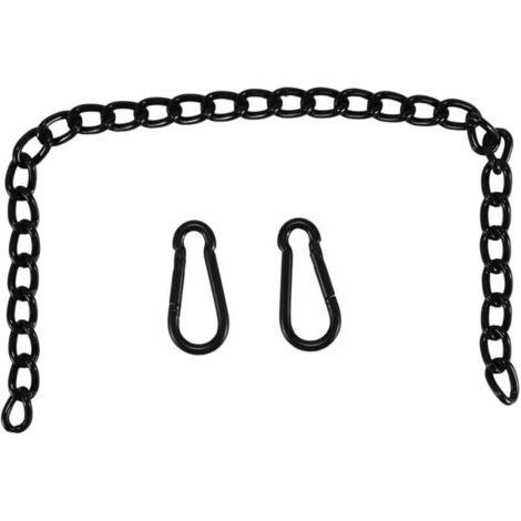 Chaîne de chaise suspendue en acier avec 2 mousquetons, kit de hamac robuste pour porche, pour balançoires (66 cm) (1/4)