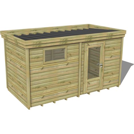 ABRI DE JARDIN bois traité 27mm, 5,2x2,1m, 11m2, Plancher (1/3)