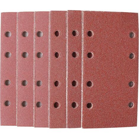 Green Mobility-30 feuilles de papier abrasif, 40/60/80/120/180/240 patins abrasifs auto-agrippants papier abrasif 8 trous pour ponceuse rectangulaire (18,5 x 9,3 cm) (1/5)