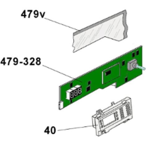 Ersatzteil - Elektronikkarte, Steuerungsmodul (Kennzeichnung 479-328) -  - CANDY