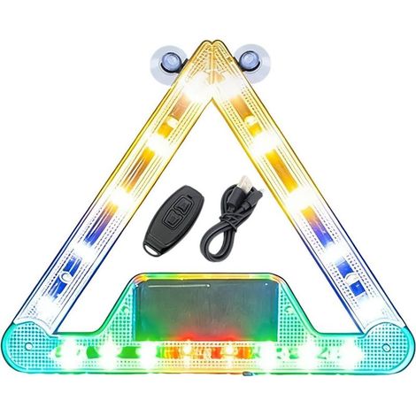 Lampe stroboscopique Triangle de signalisation avec articulations (1/5)