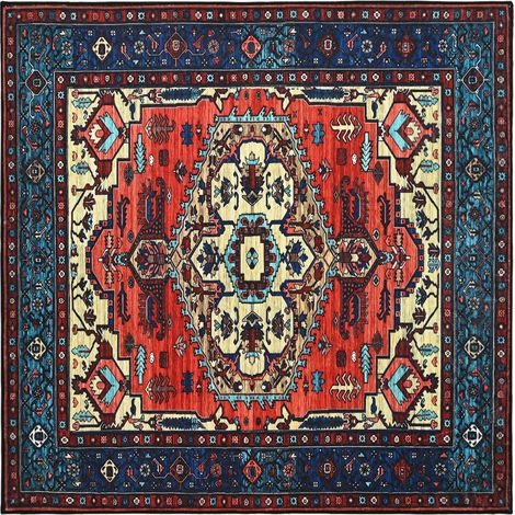 Alfombra ORIZ Rojo 160 x 160 cm 100% Poliéster vidaXL (1/4)