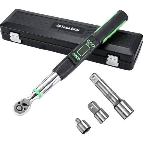 Llave dinamométrica, pantalla digital, precisión de ±2%, juego de llaves dinamométricas (1/2)