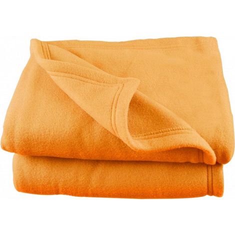Couverture polaire  240 x 260 cm grande largeur miel