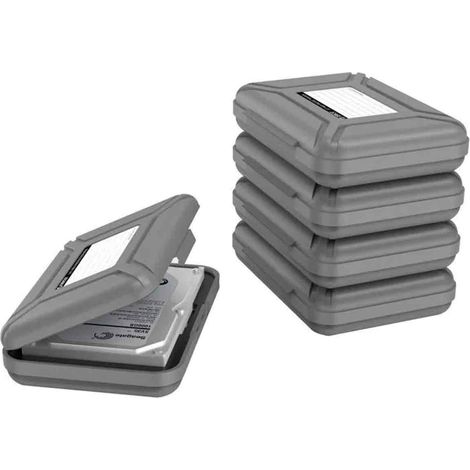 3,5-Zoll-HDD/SSD-Festplattengehäuse, 5er-Pack, Schutzhülle für tragbare Festplatten (1/5)