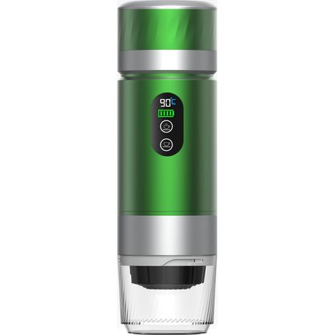 Cafetière portable avec affichage numérique et pression de 20 bars – Préparation à chaud et à froid, compatible avec le café moulu et les capsules (1/5)