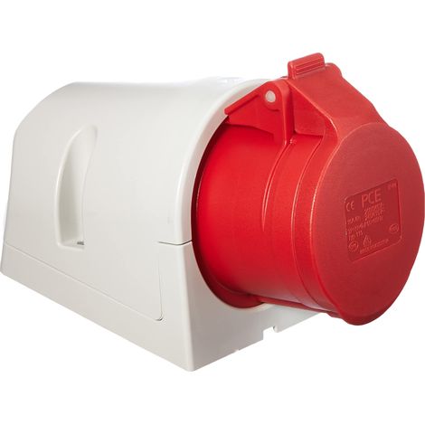 Kopp 101600002 - Presa a muro CEE a 5 poli, 16 A, 400 V, colore: Rosso, 101600002 (1/4)