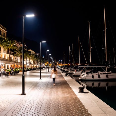 Farola LED Solar 10200 lm 170 lm/W Sinaí con MPPT y Sensor Movimiento 4000K Blanco Neutro