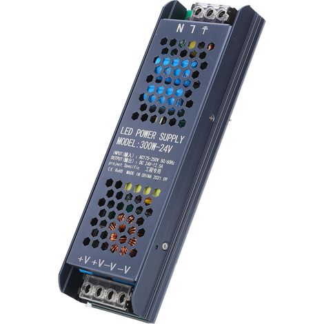 Bloc d'alimentation LED 300W 24V 12.5A Transformateur Noir Longue Bande AC175-250V (1/5)