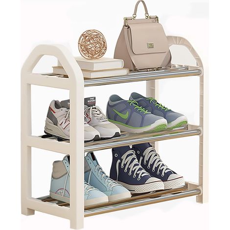 Petite étagère à Chaussures à 3 Niveaux - Mini Organiseur à Chaussures - Rangement à Chaussures - 42 x 19 x 43 cm (1/5)