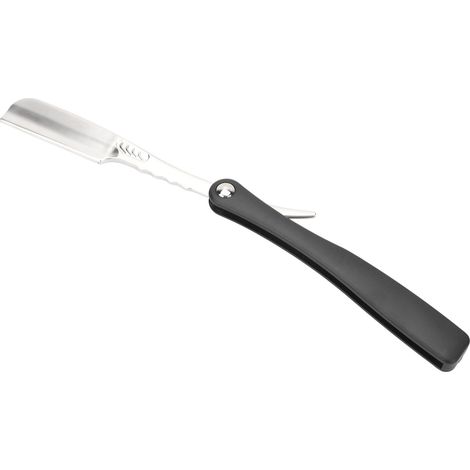 Porte-rasoir manuel pliant vintage S53-14 pour homme, porte-lame sculpté pour la coiffure, porte-lame de rasage et de coiffage, argent (1/5)