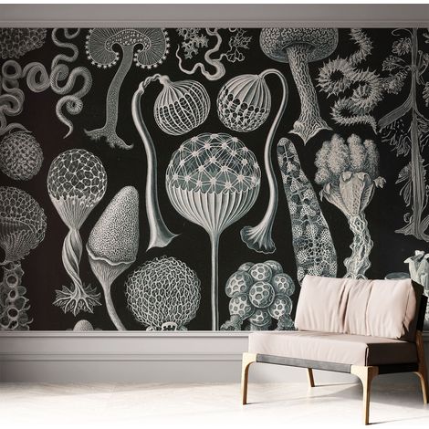 Selbstklebend Tapete - Wandgestaltung - Tapete Wohnzimmer - Flur Eingangsbereich Magische Pflanzen 312x219 cm