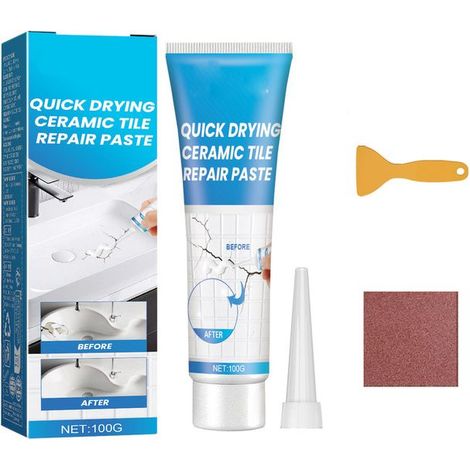Joint carrelage, céramique et WC 100g – Pâte blanche imperméable prête à l'emploi – Rebouchage facile et réparation fissures (1/5)