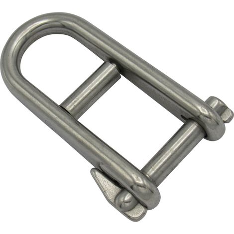 Key Pin D Shackle with Bar 8MM Stainless Steel (Marine Boat Rigging Dee) (1/5)