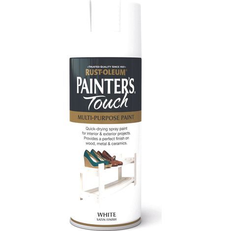 Rust-Oleum Painter’s Touch Spray Paint 400ml Satin - White