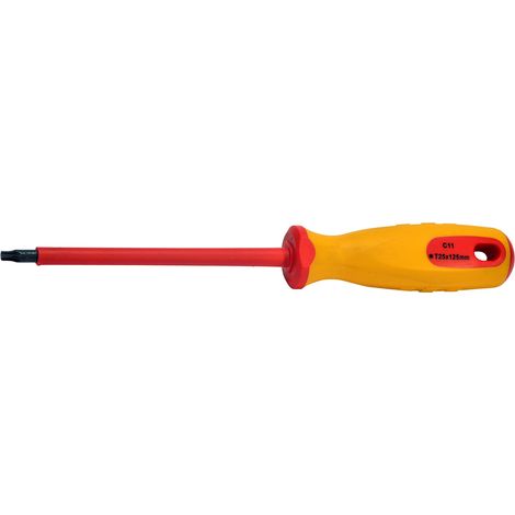 SW-Stahl 33100L-T25 Schraubendreher VDE I Schraubendreher mit T-Profil T25 x 125 mm I Elektriker Werkzeug I Elektro Schraubendreher