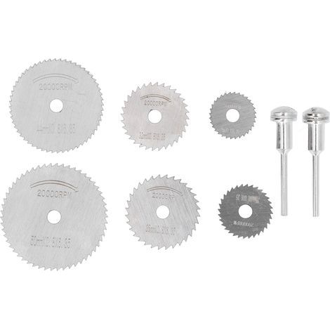 Jeu de lames de scie circulaire HSS, Mini disques de coupe pour métaux fins, plastiques, alliage de bois, 8 pièces/ensemble (1/5)