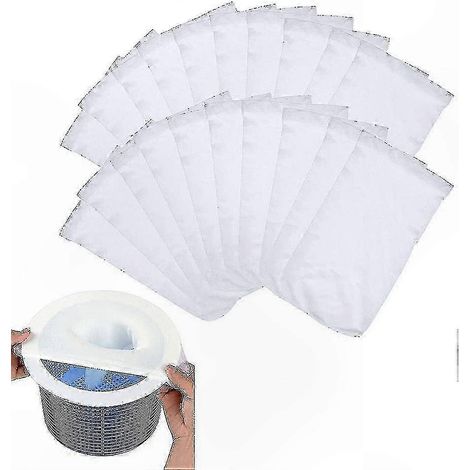Filtre pour skimmer de piscine - Lot de 30 cartouches de rechange, adaptées aux piscines. (1/3)