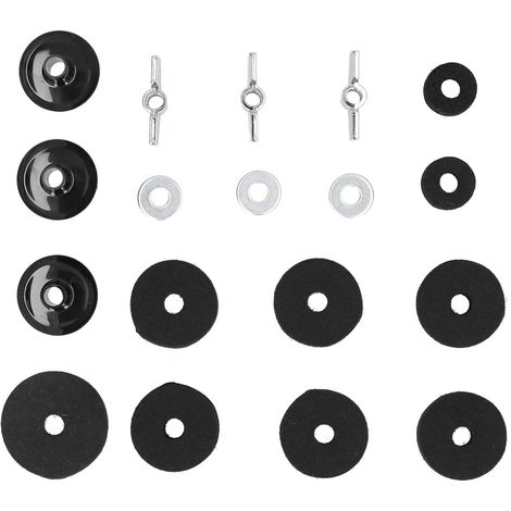 18 pièces de rechange pour cymbale avec base, écrou papillon et rondelle, accessoires de batterie (1/5)