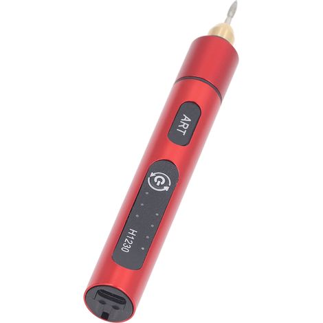 Nouvelle mini meuleuse électrique rechargeable, petite meuleuse électrique portable, stylo à graver électrique, stylo de polissage pour lettrage, rouge (1/5)