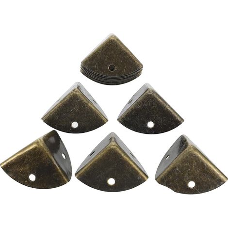 Protège-coins décoratifs, métal, triangulaire, style vintage (1/5)