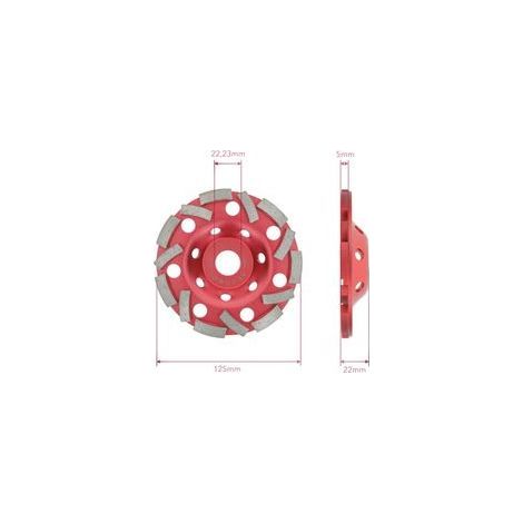 Disque abrasif diamanté Extra Speed Béton 125 mm x 22,2 mm Plateau de ponçage pour béton Colle à carrelage et maçonnerie (1/4)