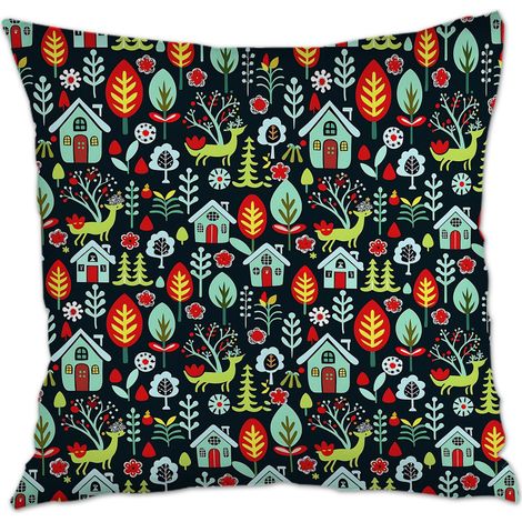 Housse de coussin carréelavable en machine pour canapé lit salon chambre à coucher (1/5)