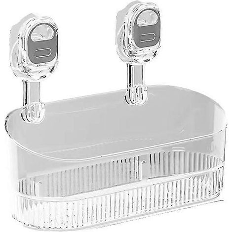 Wandmontierte Aufbewahrungsbox mit Saugnapf für die Küche, ideal zur Aufbewahrung von Make-up und Hautpflegeprodukten (1/5)
