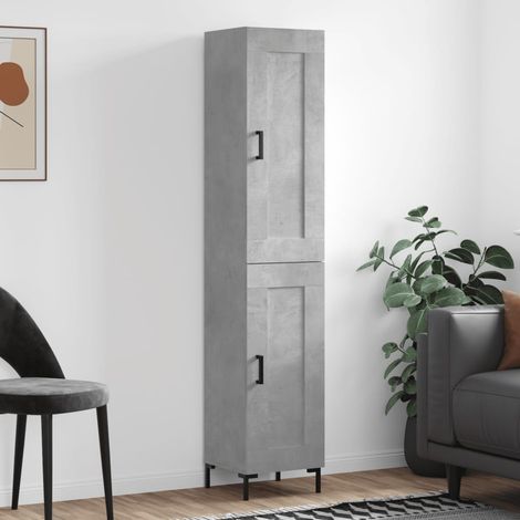 vidaXL Highboard Concrete Grey 34,5x34x180 cm Engineered Wood (1/5)