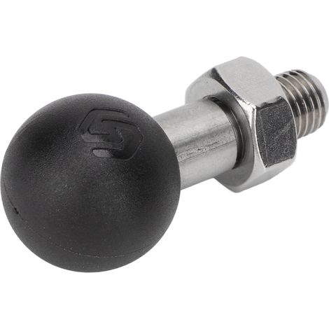 Support de téléphone pour moto à rotule en acier inoxydable et caoutchouc, installation facile, adaptateur à rotule M10 (1/5)