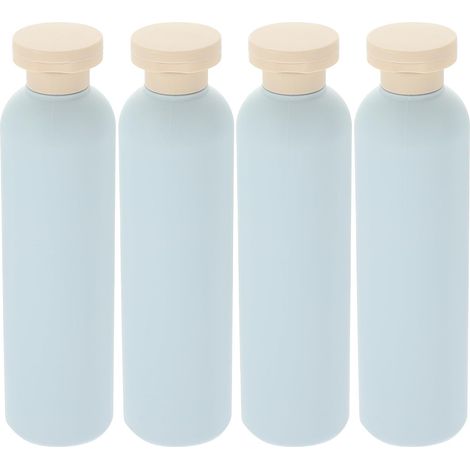 Bouteilles de Shampoing 260ml Rechargeables Lot de 4 en Plastique Hdpe avec Bouchons, Légères et Faciles à Transporter pour Voyage et Usage Quotidien (1/5)