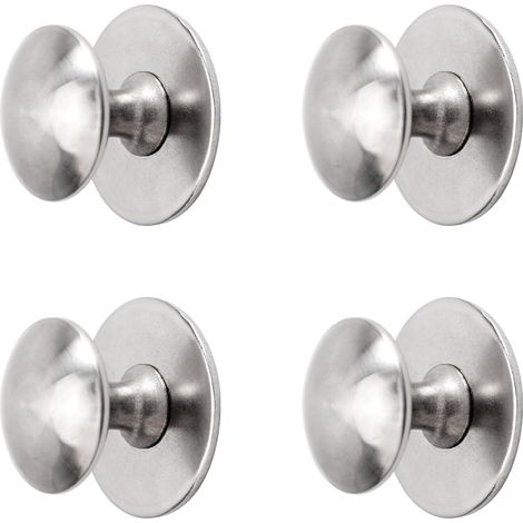 Set mit 4 selbstklebenden Schubladengriffen aus Edelstahl für Schränke, selbstklebender Schiebetürgriff mit Befestigungsschrauben für Glasschränke (35 x 27 mm) (1/4)