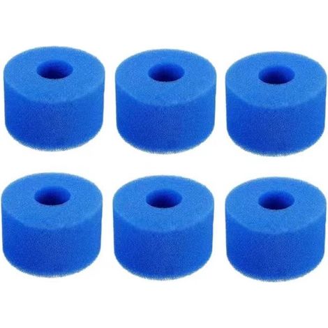 Lot de 6 filtres lavables pour jacuzzi compatibles avec les spas Intex et Lay Z Spa cartouches filtrantes réutilisables pour spa gonflable et jacuzzi (1/4)