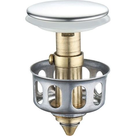 2 Pièces Filtre Universel pour Lavabo,Bassin à Noyau de Rebond en Acier Inoxydable, Filtre D'évier pour Lavabo, Bouchon de Vidange avec Crépine avec Panier, pour Salle de Bain de Cuisine, 35 mm