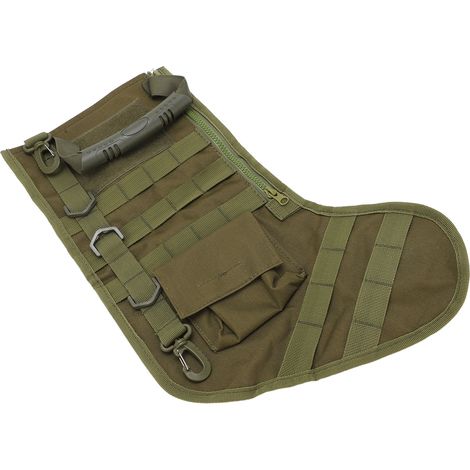 Hängende Aufbewahrungstasche in Form eines Weihnachtsstrumpfs, Magazintaschen für die Jagd im Militärstil, olivgrün (1/5)
