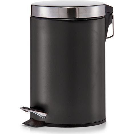 Kosmetikeimer, 3 ltr., Metall/Edelstahl, schwarz (1/2)